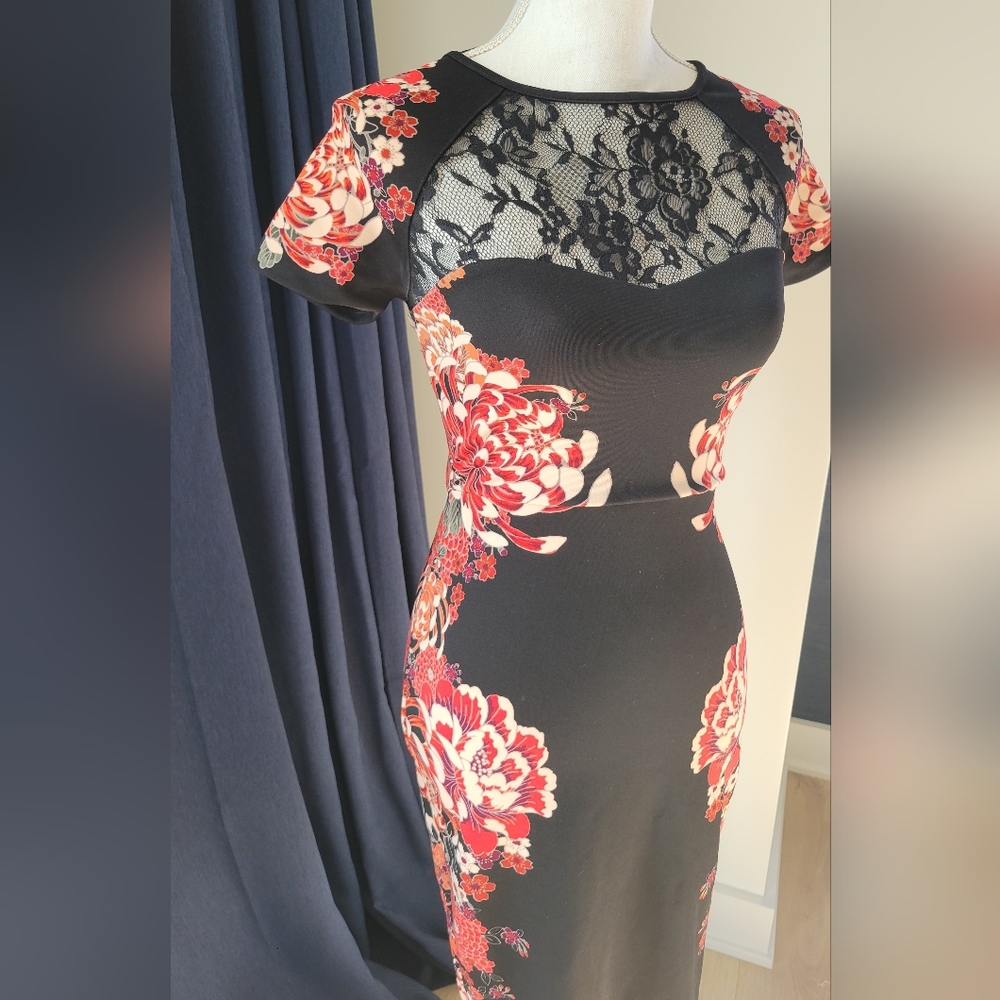 EXPRESS | Black Lace and Floral Dress